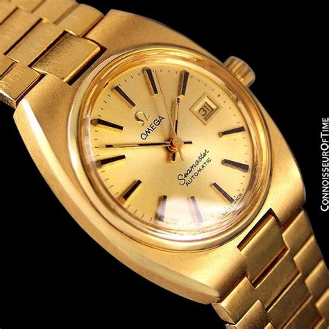 omega seamaster 18k gold|18k gold omega ladies watch.